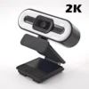 Webcam QHD Camera with Ring Light