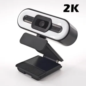 Webcam QHD Camera with Ring Light