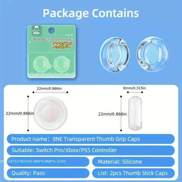 LINE Transparent Thumb Grip Caps