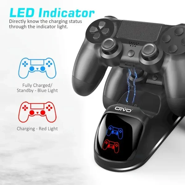 PS4 Controller Charger with Charging Display