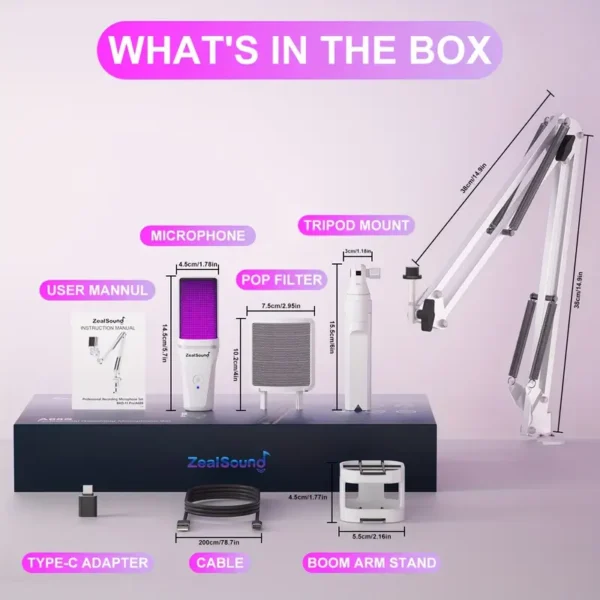 ZealSound USB Gaming Microphone Kit