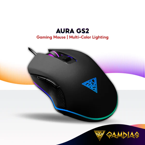 Gamdias Aura GS2 Multicolor Wired Gaming Mouse with 3600 DPI Optical Sensor | Advanced Ergonomic Design